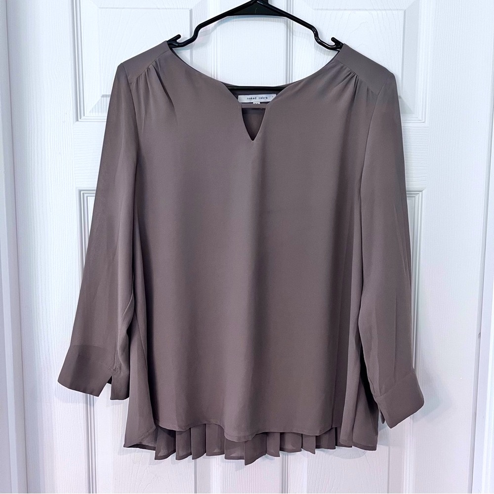Naked Zebra Long Sleeve Blouse Size Medium